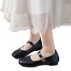 Retro buty Mary Jane kwadratowy nosek płytkie wycięcie wiosenne nowe małe skórzane buty francuski miękki spód brytyjski styl