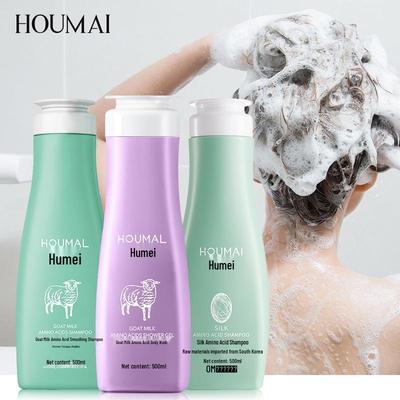 Shampoo de Leite de Cabra Hu Mei: Suave e Sem Frizz com Aminoácidos, Controle de Oleosidade do Couro Cabeludo