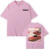 2024 Anime Initial D Drift AE86 Double Sided Print Tshirt RX-7 R34 Skyline GTR JDM Men's Vintage Harajuku Oversized T Shirts