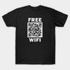 Men Women Cotton T Shirt Free Wifi QR Code Print Casual Streetwear Funny Graphic Clothing