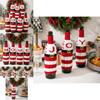 Vibrant And Decorative Knitted Letter Wine Bottle Holder For Christmas Parties And Gifts