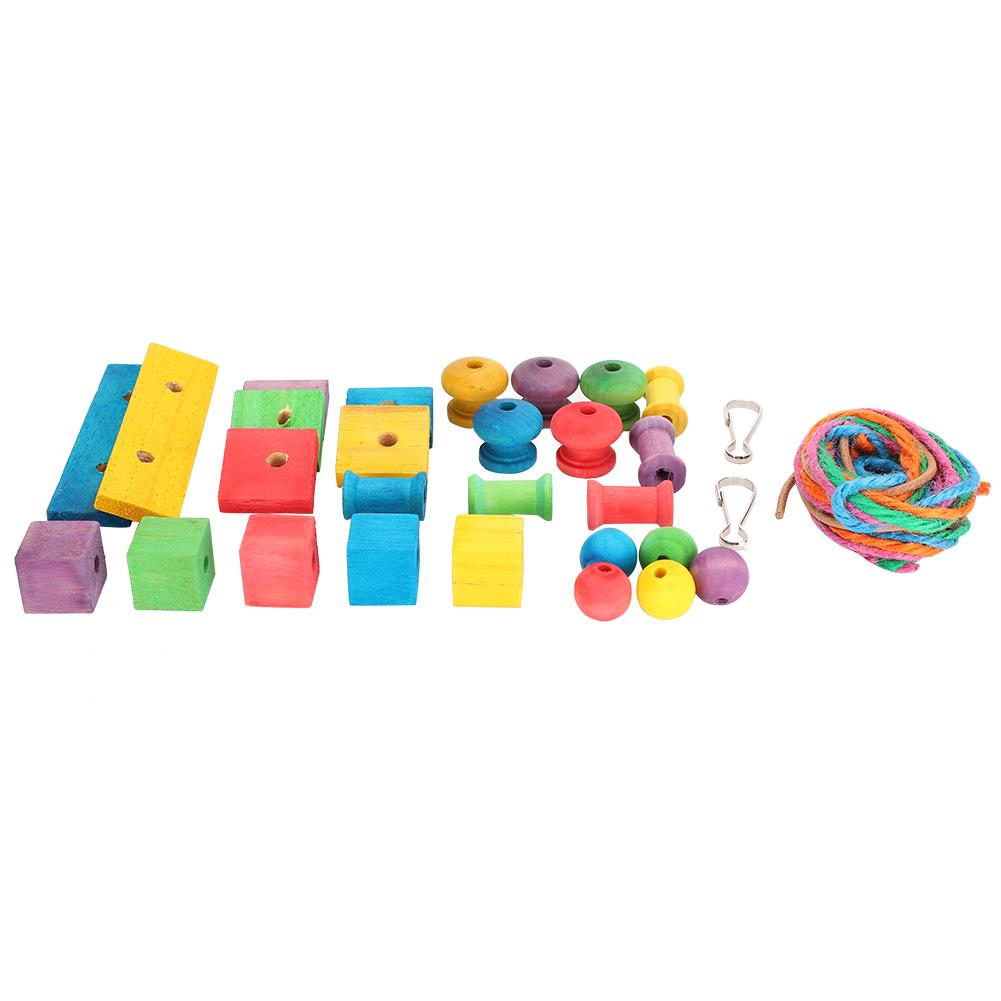 

Parrots Toy Colorful DIY Accessories Natural Safe Decorative Educational Supplies
