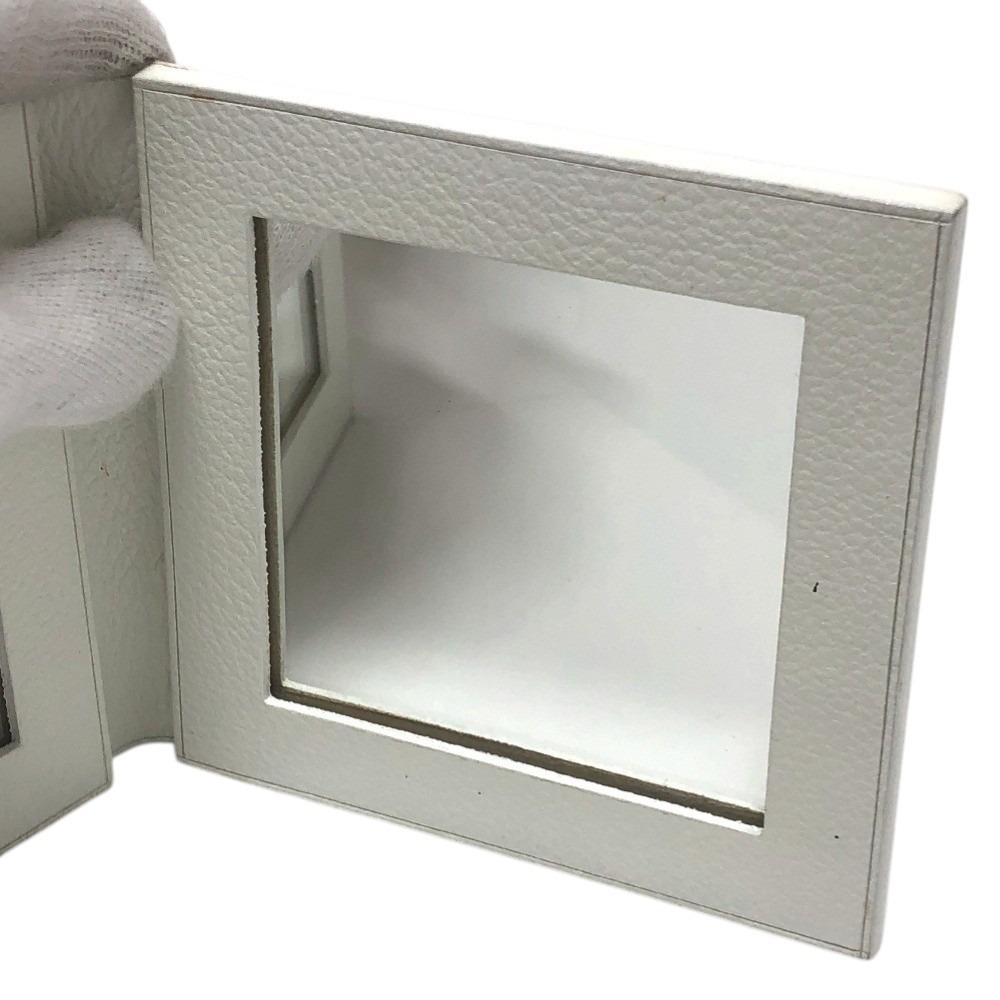 HERMES folding Foldable Compact Mirror Hand Mirror mirror Vogarribar White