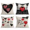 Valentine's Day Heart Decoration Cushions Pillowcase Polyester Cushion Cover Throw Pillow Pillowcover Home Car Sofa Decor