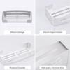 Corner Shower Caddy Shelf, 2 Pack Adhesive Bathroom Shower Organizer Shelves, No Drilling Shower Storage Basket Holder Organizer