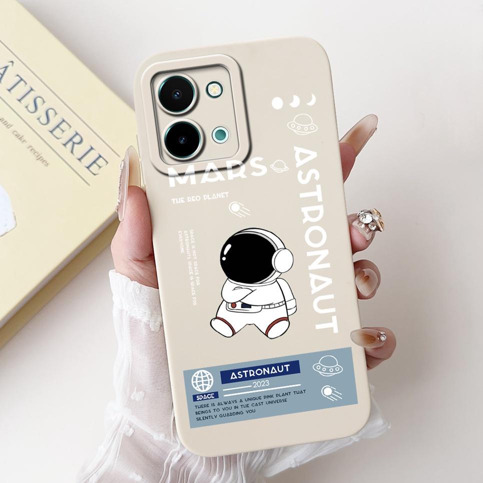 Back Cover For Vivo Y28 4G 5G Vivo Y28s 5G V2352 Soft Silicone Phone Case Dragon Astronaut Black Cat Cartoon Animals Bumper Etui