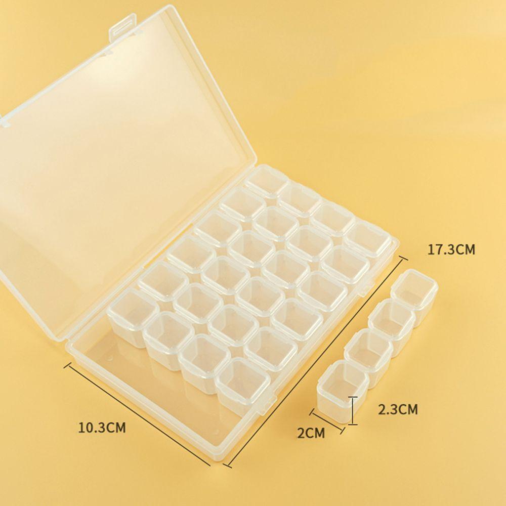 Sealed Empty Nail Art Accessories  Rhinestone Organizer Plastic Storage Box Beads Container