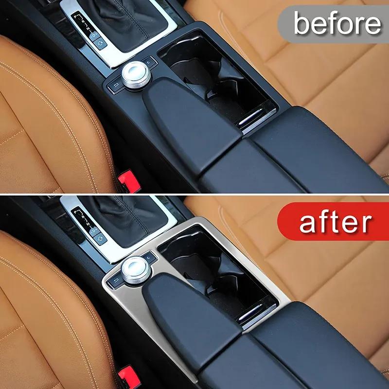 Stainless Steel Center Console Water Cup Holder Frame Decoration Cover Trim For Mercedes Benz E Class Coupe W207 C207 2009-2013