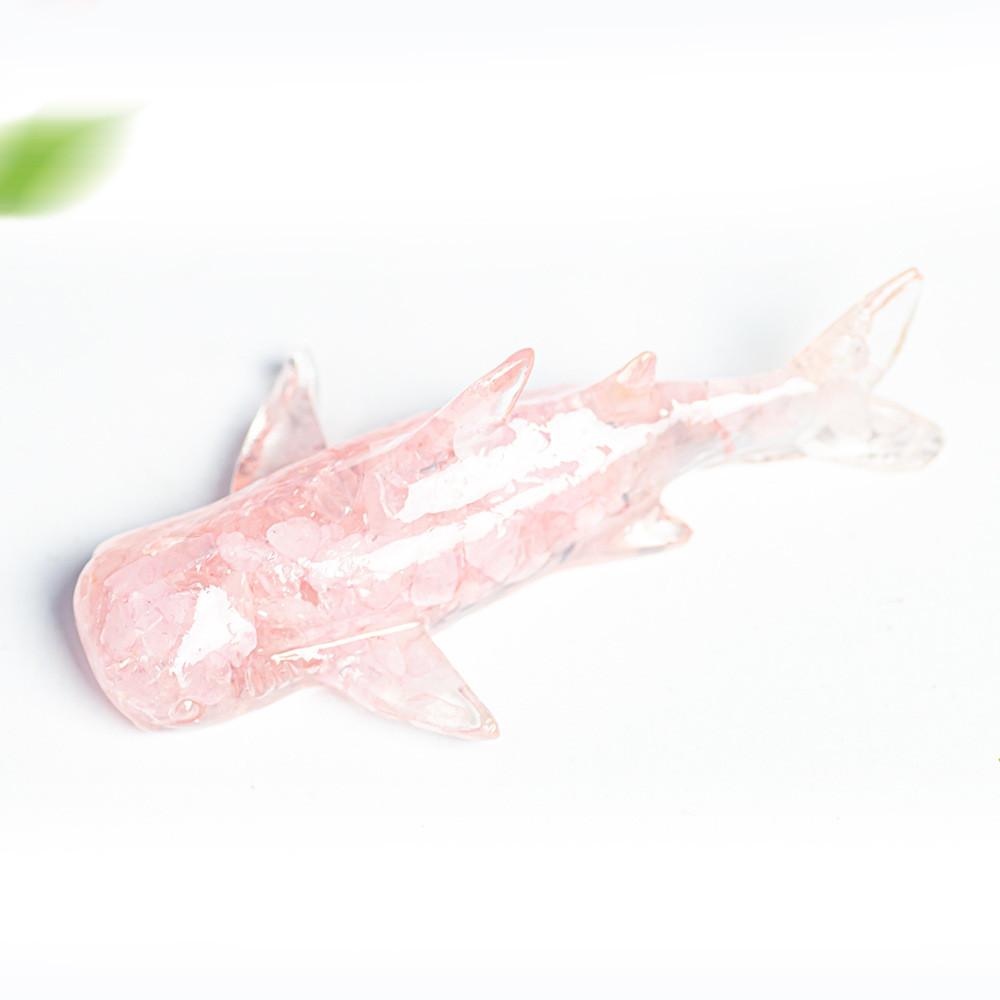 Deep Sea Whale Resin Figurine With Natural Crystals For Home Decor And Giftgiving
