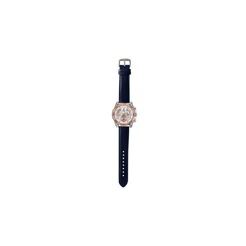 Casio EDIFICE Series Classic Simple Casual Fashion Mechanical Movement Leather Strap Japanese and Korean Watch Men's Watch Silver Dial EFR-559GL-7AV