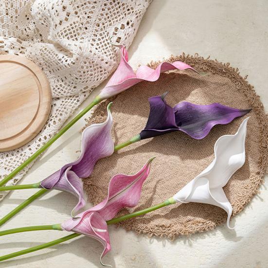 Pcs Artificial Calla Lily Flowers Real Touch Fake Calla Lily with Stem