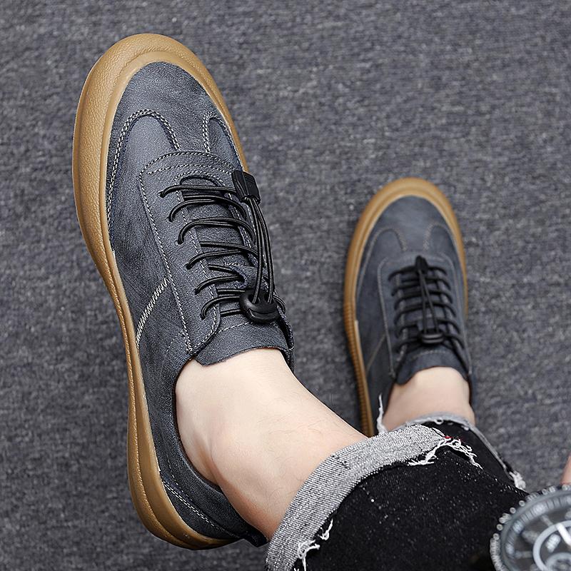 Modne Męskie Trampki Męskie Casualowe Mokasyny Prawdziwa Skóra Buty Outdoorowe Sznurowane Oddychające Rekreacyjne Męskie Mokasyny Zapatos Hombre