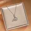 Light Luxury Copper-Inlaid Diamond Necklace for Women – Exquisite INS-Style Clavicle Chain