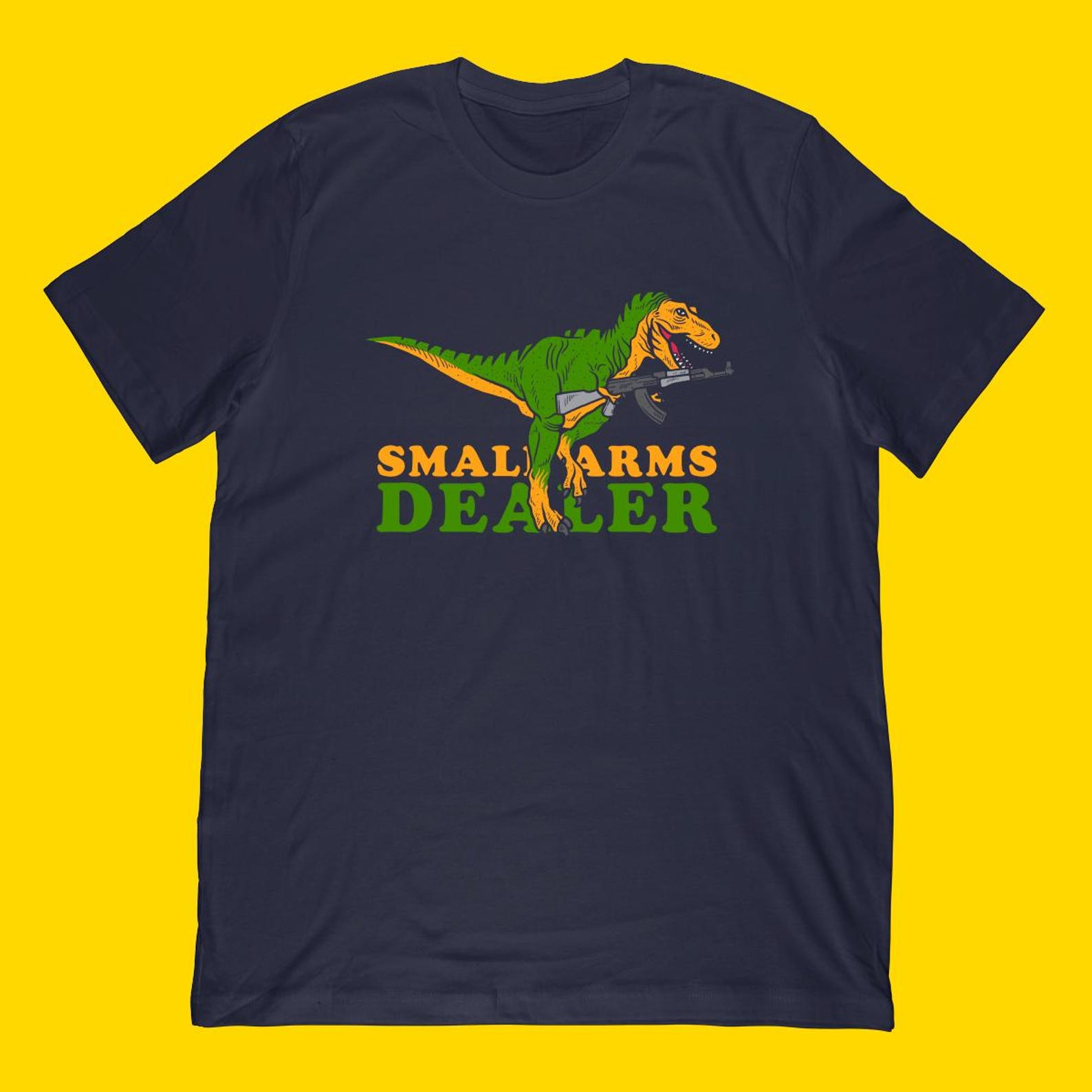 Small Arms Dealer T-Shirt | T Rex Tyrannosaurus Dinosaur Gun Shirt & Original Dinosaur Tiny Arms Holding Gun Rifle Gift 4XL