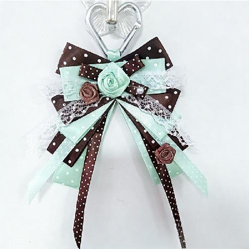 Kawaii Cartoon Music Note Bow Ribbon Ita Bag Pendant Delicate Ins Handmade Key Holder for Schoolgirl Keychain Charm for Bag
