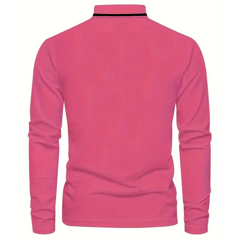 Spring Autumn Men Clothes Long Sleeve Polo Shirt Men Casual Fashion Golf Polo Shirt 100% Polyester Elasticity Comfortable Polo