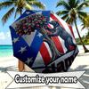 Custom Name Personalized Atletico Madrid Print Umbrella, Auto Open Close, 8‑Rib Sturdy Frame, Commute Camping Hiking Use, Birthday Gift
