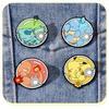 4Pcs Pokemon Enamel Pins Set Pikachu Charmander Play Poké Ball Brooch Cute Lapel Cosplay Badges Cartoon Jewelry Accessories