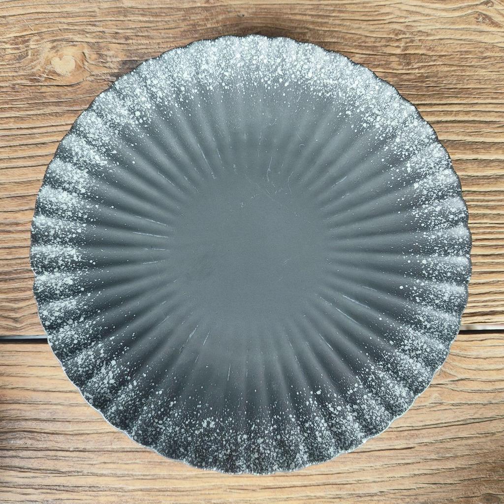 Japonský keramický kulatý talíř - Západní, Svačinový, Steakový, Chryzantéma, Salátový talíř