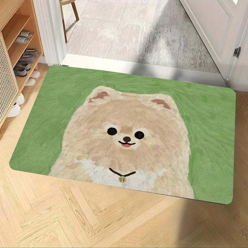 Cute Puppy Carpet AntiSlip Foot Rug Home Decoration Doormat Bedroom Living Room Entrance Door Mat Fashionable and Beautiful