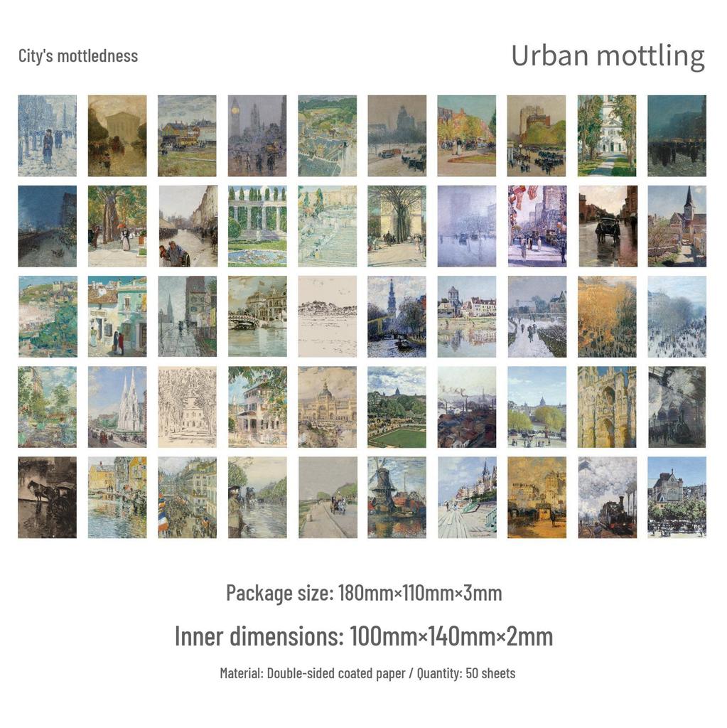 Vintage Oil Painting Style Journaling Stickers: Retro Collage Decoration in 8 Designs