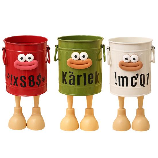 Cartoon Pen Holder Round Vertical Pencil Holder for Office Home Study Desktop