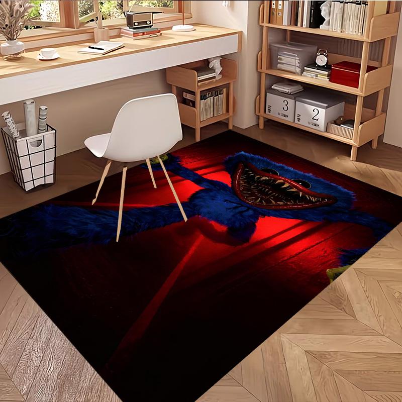 Huggy Wuggy Print Rug, Washable Floor Carpet, For Entryway Dorm Laundry Room Office Study, Home Decor Birthday Christmas Gift