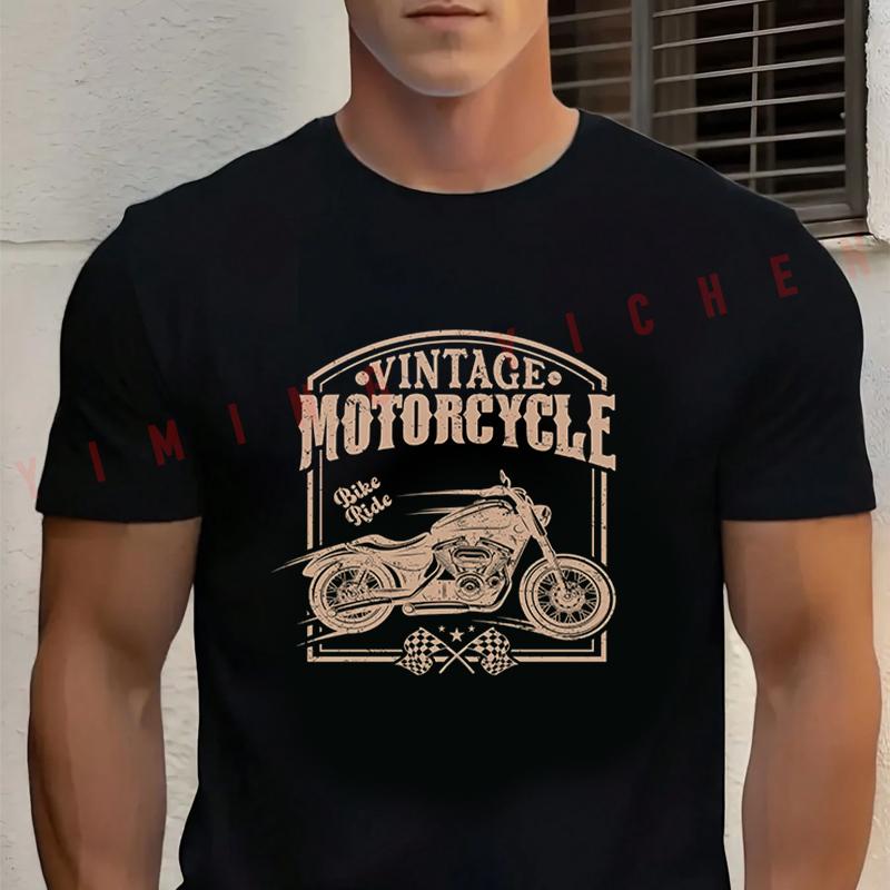 2026 T Shirt Motorcycle Vintage Biker Design T-shirt