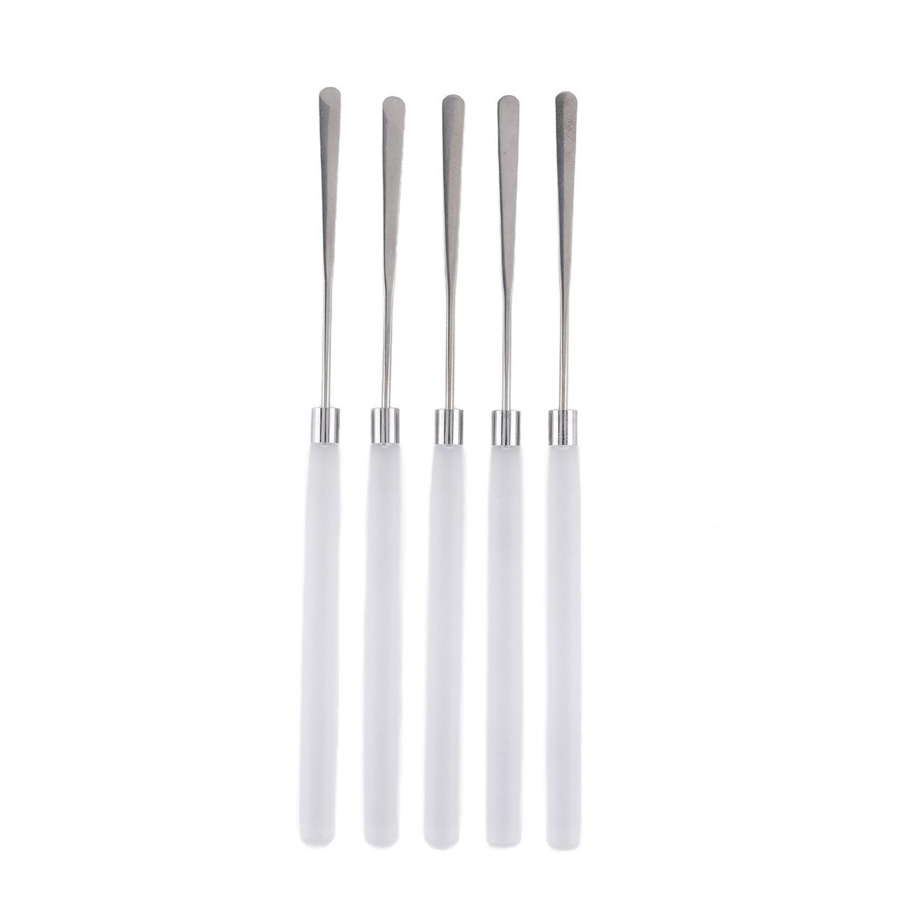 1 шт. Палочка из нержавеющей стали с деревянной ручкой для смешивания и перемешивания геля для лака и цвета тональной основы. Палочка для смешивания цветов