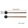 1Pair Glockenspiel Drum Stick with Wood Handle Steel Tongue Drum Mallet Soft Rubber Percussion Mallets Drum Stick