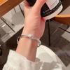 Silver 925 Ruyi Buddha Hand Lotus Flower Bracelet for Women Fashion Chinese Style Fu Character Pullable Bangles Wedding Jewelry