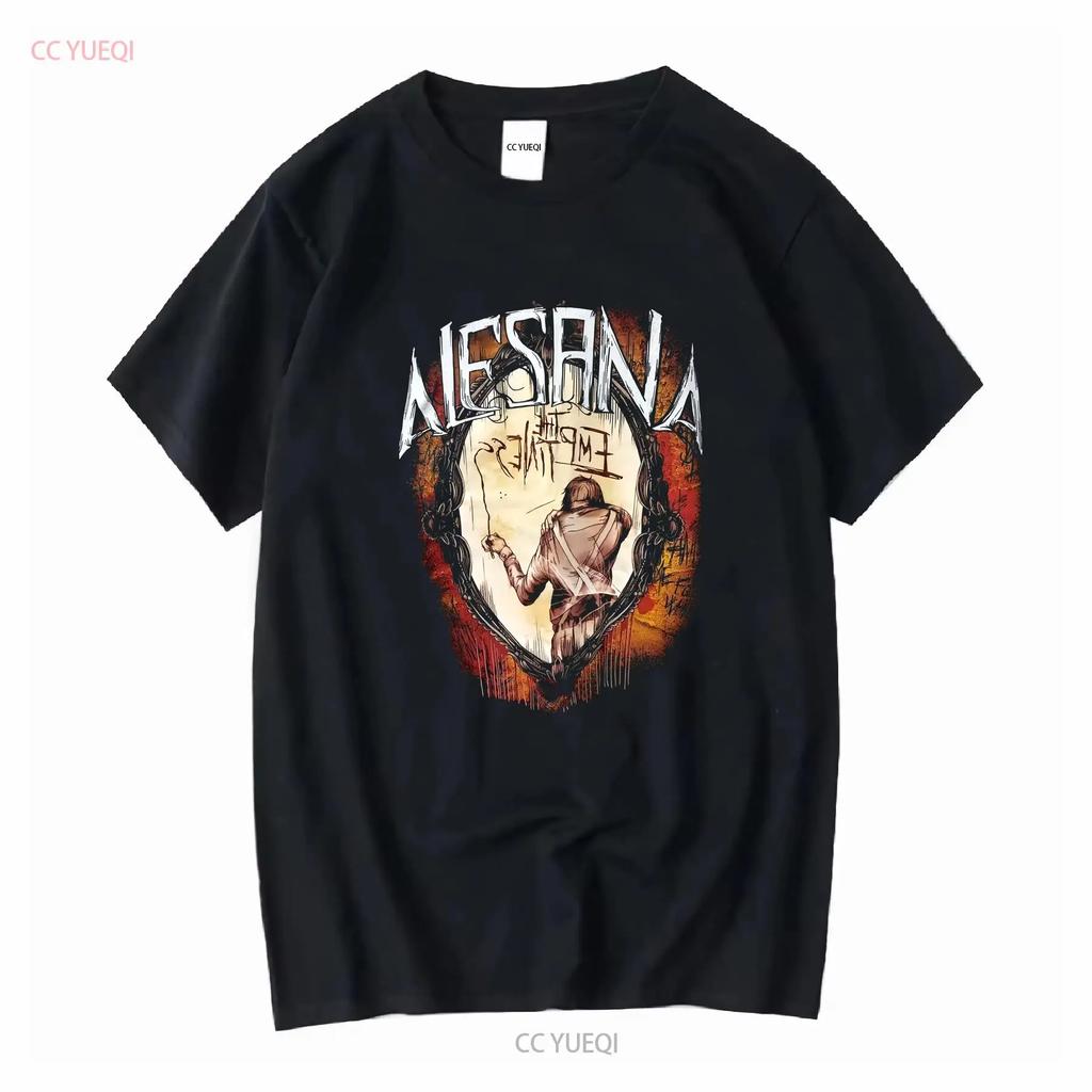 Camiseta de la banda ALESANA Algodón Talla S a 4XL UR221 Lavada Vintage Casual Moda Transpirable Streetwear Superior Para Uso Diario Elástico