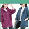 Wool Fleece Hoodie For Women With Zipper Pocket In Spring Casual Style