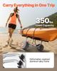 Kayak Cart, 158.8 kg Load Capacity, Kayak Trolley with 30.5 cm Inflatable PU Tires & 2 Straps, Assembles & Disassembles Within Seconds, Paddle Board