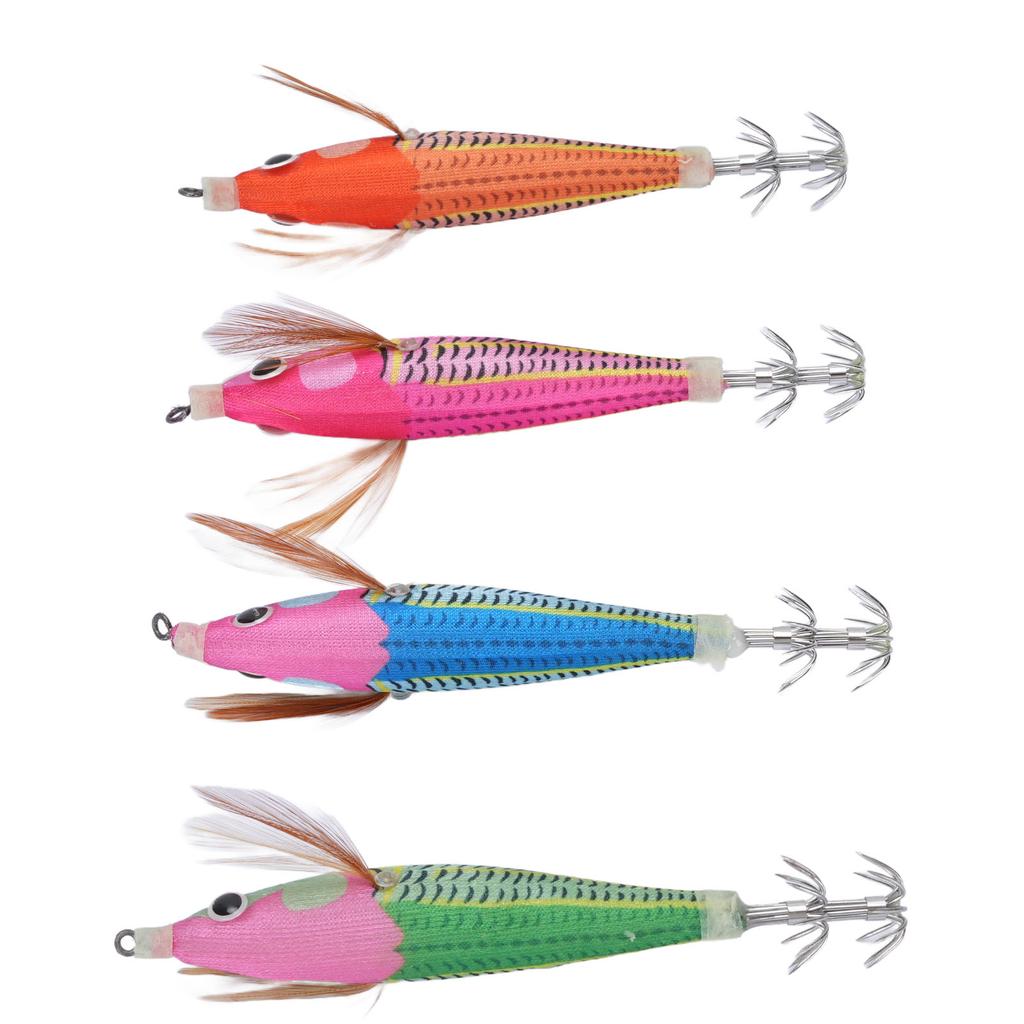 Squid Floating Jig Hooks Plastic and Stainless Steel Streamlined Body Squid Jigs Umbrella Hook for F