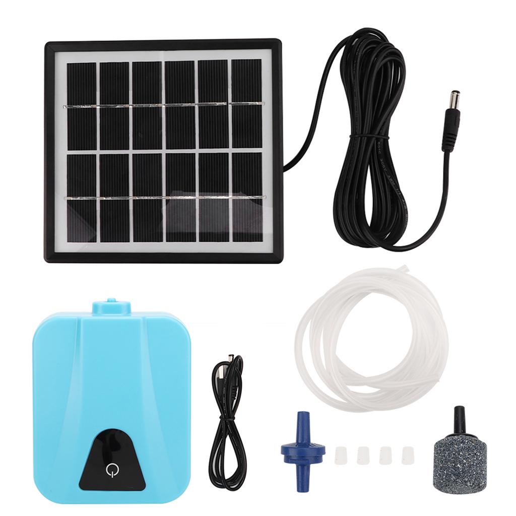 AP003 Solarbetriebene Luftpumpe AC DC Duale Nutzung Solarbelüfter Sauerstoffpumpe für Aquarien
