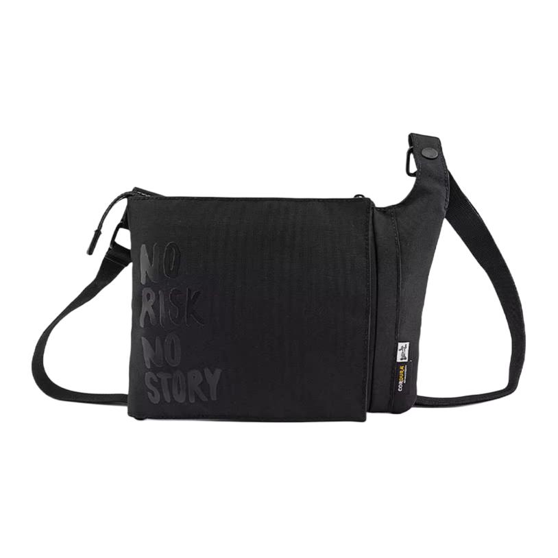 Vans × Asian Artist Collaboration Sports Fashion Zipper Canvas Crossbody Shoulder Bag Unisex bags Black VN000J30BLK Black