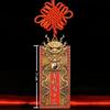 Eight Trigrams Qilin Treasure Metal Craft Pendant Hand Polished Green Dragon Design Smooth Lucky  for Necklace Hanging Collection