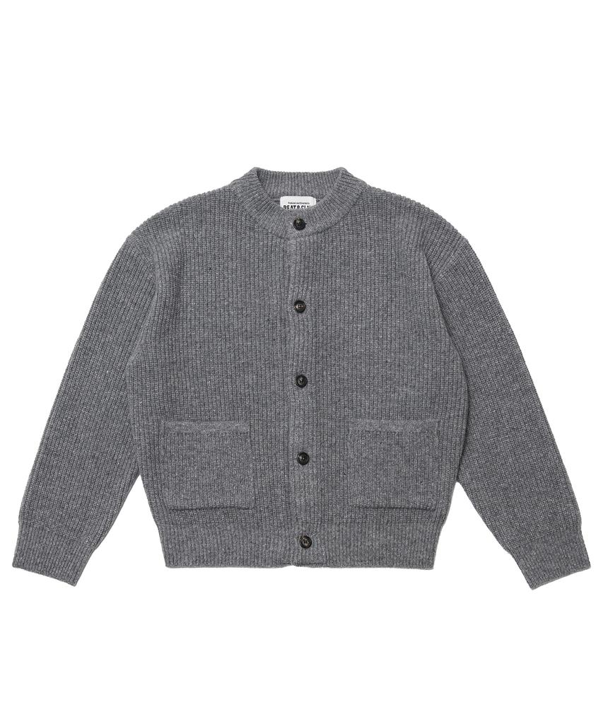 BEAT&SLNC Morrow Crewneck Cardigan (Melange Grey)