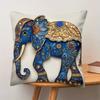 Blue And Golden Elephant Cushion Covers Chair Living Room Pillowcase Cozy Zipper Sofa Pillow Covers Bedroom Indoor Home Decor