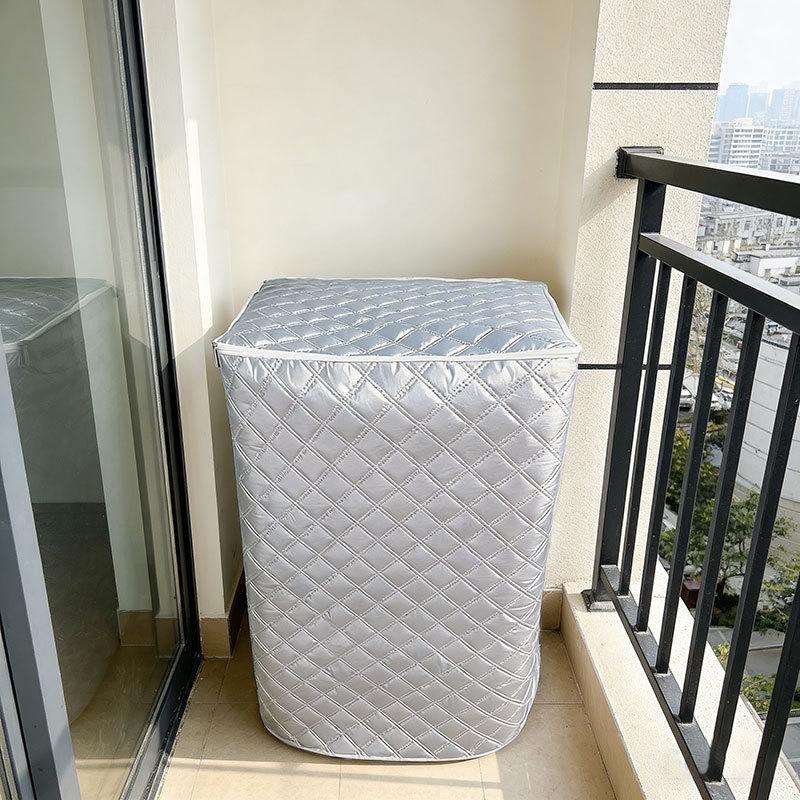 Washing Machine Sunshade Aluminum Foil Dust Cover - Waterproof & Insulated for Balcony Use