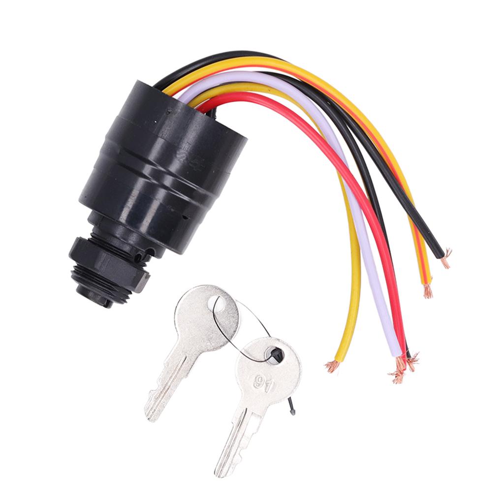 Boat Engine Ignition Switch with 2 Keys MP41070 2 6 Wires Strong Conductivity Replacement for Mariner Outboard Motor