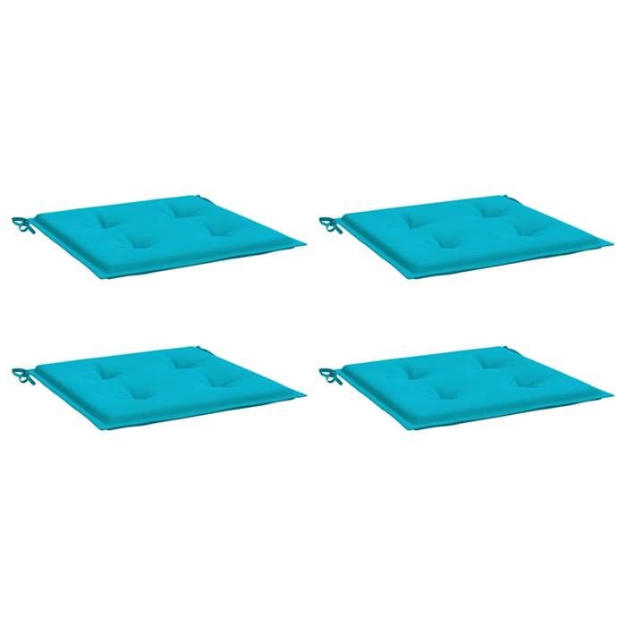 VidaXL Lot de 4 Coussins de Chaise de Jardin, Galettes de Siège Antidérapantes, Décoration Terrasse Patio Extérieur, 361030