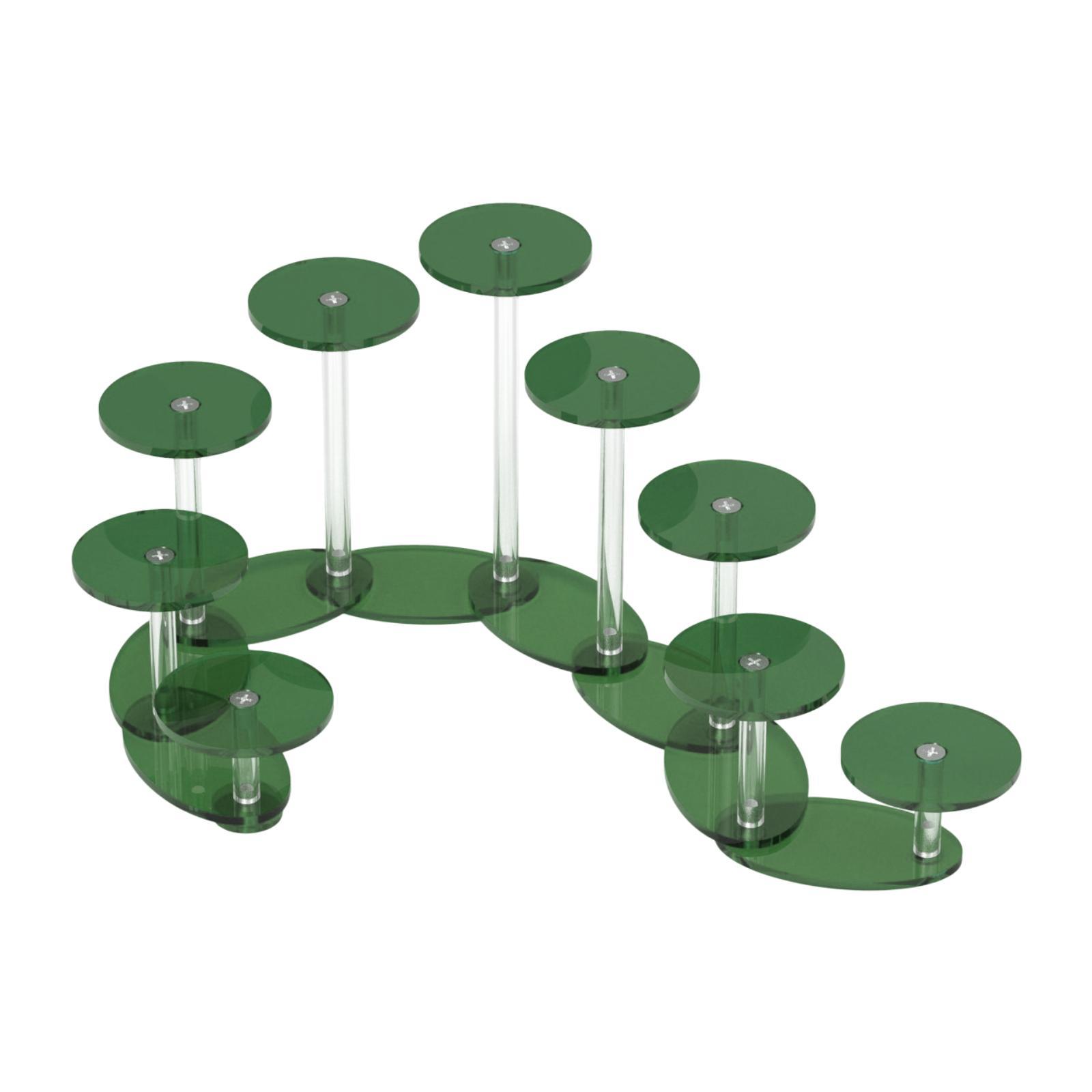 

Круглая акриловая подставка-витрина Декоративная многофункциональная подставка для кексов для часов, коллекционных предметов, игрушек, парфюмерии зелёный