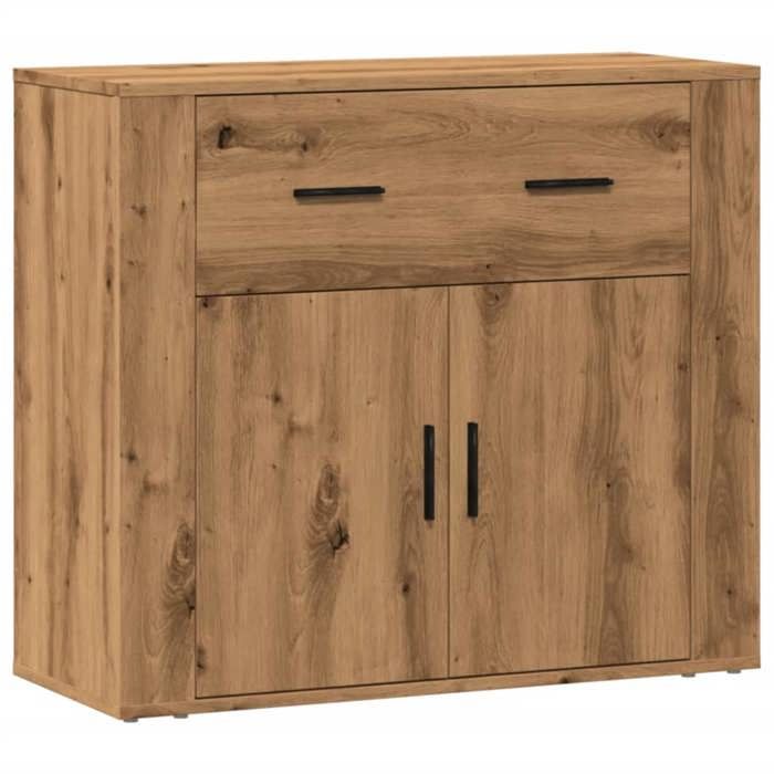 VidaXL Buffet Artisanal Oak 80x33x70 Cm Engineered Wood, Furniture, Storage Furniture, Cabinet, Cupboard, Side Furniture, 857076