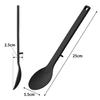 Yamazaki Tower Silicone Cooking Spoon Small Black W5.5 X D2.5 X H25cm Dishwasher Safe Floating Tip Measuring Meter Small Size 1597
