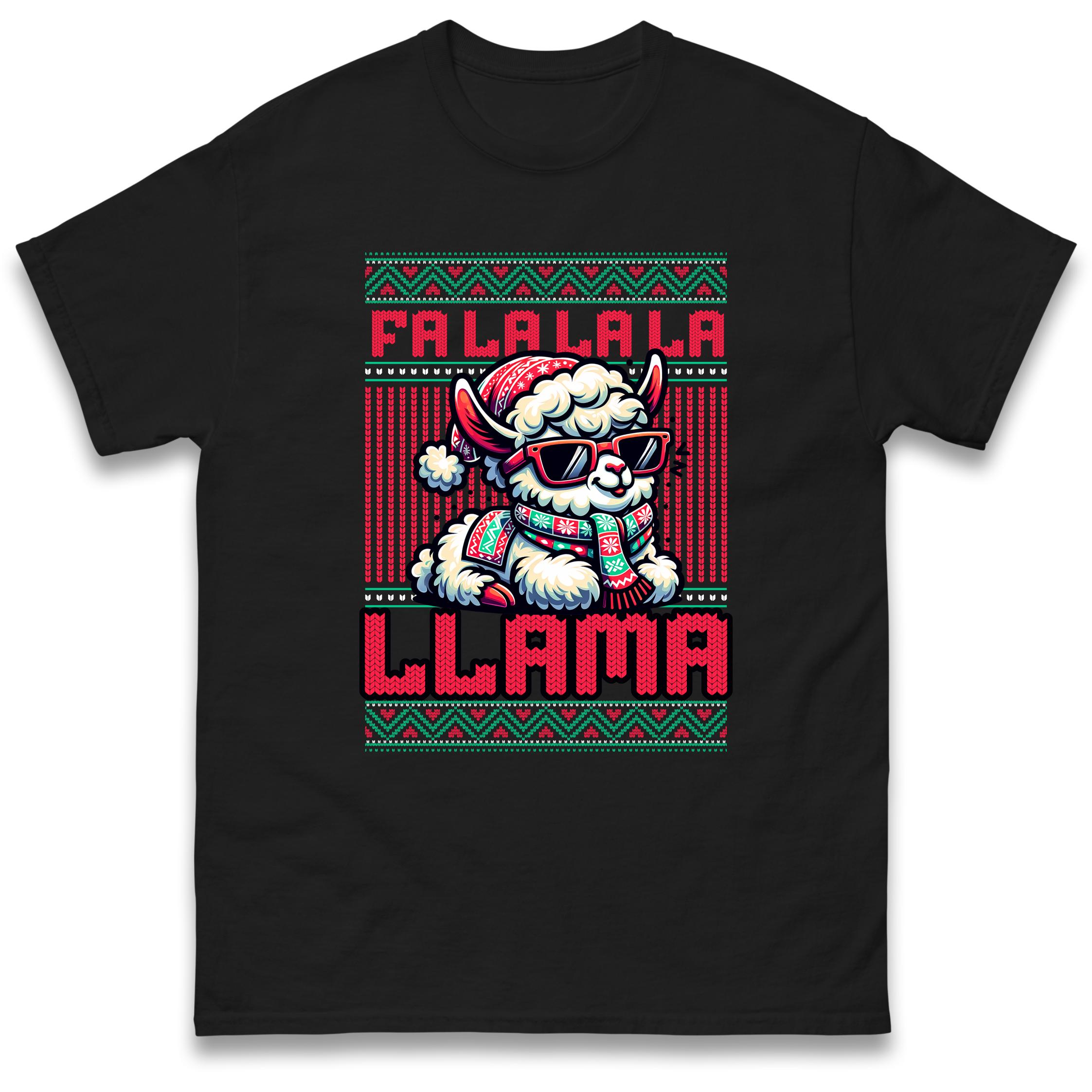 

Fa La La La Llama T-Shirt Tshirt Mens Womens Tops Unisex Tees 100% Cotton L