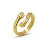 Marka French Double Hand Hug Open Ring - Titanium Steel Pinky/Index Finger Band A203
