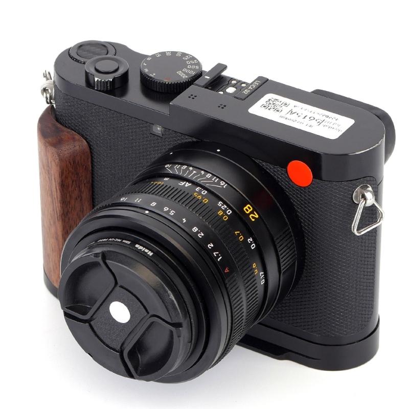 Wood And Metal Hand Grip With Quick Release Base Plate For Camera Enhances Comfort And Protections