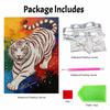 Majestic Tiger Pearl Kit 5D DIY Round Rhinestone Art for Adults Relaxing Handmade Wall Decor Holiday Gift Frameless
